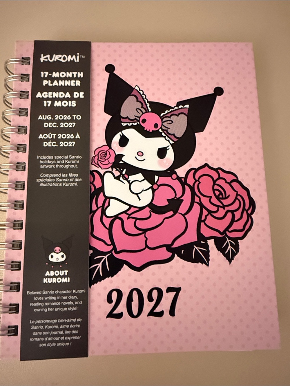NWT.. Kuromi 2027 month planner